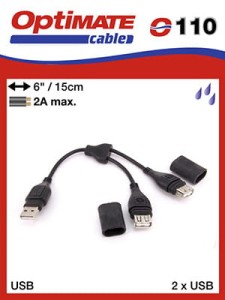 OPTIMATE ROZDZIELACZ KABLA USB Z OSŁONĄ WODOODPORNĄ (EL)