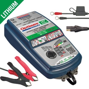 OPTIMATE ŁADOWARKA AKUMULATORÓW OPTIMATE LITHIUM LFP SELECT AMPMATIC 12.8V 9.5A / 16V 7.5A, 3-120AH, LFP / LIFEPO4, SAE (EL)