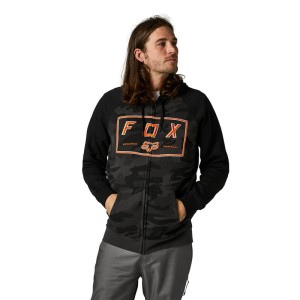 BLUZA Z KAPTUREM NA ZAMEK FOX BADGER BLACK CA 22MX