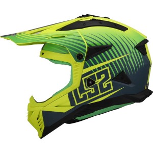 KASK LS2 MX708 FAST II DUCK MATT H-V GREEN YEL