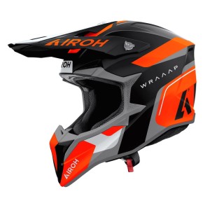 KASK MOTOCYKLOWY AIROH WRAAAP CONQUER ORANGE MATT 26MX