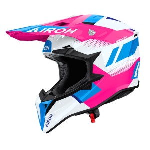 KASK MOTOCYKLOWY AIROH WRAAAP VISION PINK GLOSS 26MX