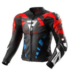 KURTKA SKÓRZANA REBELHORN INFERNO BLACK/BLUE/WHITE/RED 25ST