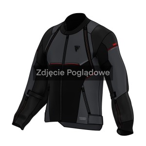 KURTKA MOTOCYKLOWA TEKSTYLNA REBELHORN SWIFT BLACK DARK GREY RED 26ST