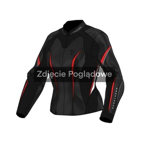 KURTKA MOTOCYKLOWA SKÓRZANA DAMSKA REBELHORN DIVA ST BLACK RED WHITE 26ST