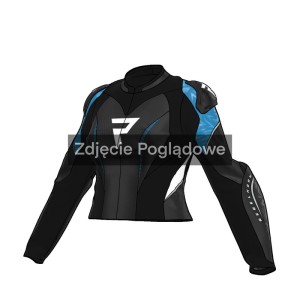 KURTKA MOTOCYKLOWA SKÓRZANA DAMSKA REBELHORN DIVA RS BLACK BLUE 26ST