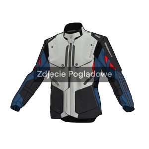 KURTKA MOTOCYKLOWA TEKSTYLNA REBELHORN HIKER 4 LIGHT GREY BLUE RED 26ST