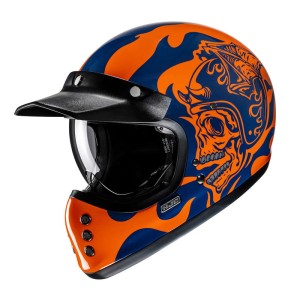 KASK MOTOCYKLOWY HJC V60 FLAME BLACK ORANGE
