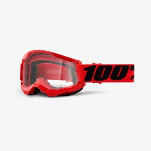 100 PROCENT GOGLE MODEL STRATA 2 RED CLEAR