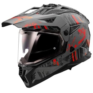 KASK LS2 MX702 PIONEER II CRAZY BLACK RED