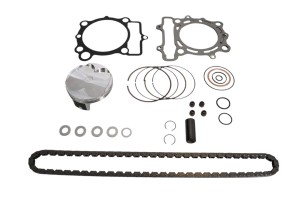 VERTEX ZESTAW NAPRAWCZY GÓRY SILNIKA KAWASAKI KX 250 F (KXF250) '23-'24 (STD. + 0.02MM = 77.97MM) (14.1:1) (TŁOK, USZCZELKI TOP-END, ŁAŃCUSZEK ROZRZĄDU)