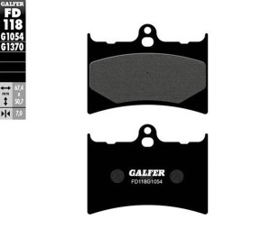 GALFER KLOCKI HAMULCOWE KH126 PӣMETALICZNE