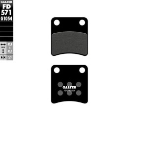 GALFER KLOCKI HAMULCOWE KH257/2 PӣMETALICZNE (PARKING BRAKE)