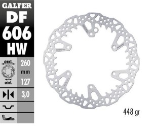 GALFER TARCZA HAMULCOWA PRZÓD KTM SX/EXC/SX-F/EXC-F '93-'25; GS/MX/LC4 '93-'25; GAS GAS EC/EC-F/MC/MC-F '21-'25; HUSQVARNA TC/TE/TX/FC/FE/FS '14-'25; HUSABERG TE/FE/FC/FX '04-'16; TRIUMPH TF 250X '24 (260X127X3MM) SHARK ENDURO MX