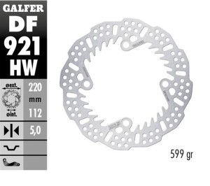 GALFER TARCZA HAMULCOWA TYŁ SHERCO SE 125 '21-'24; 250SE/SEF '14-'24; 300SE/SEF '14-'24; 450SEF '15-'24 (220X112X5MM) SHARK ENDURO MX