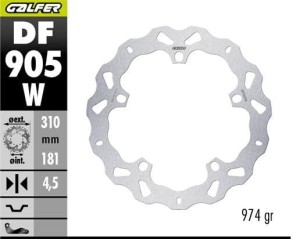 GALFER TARCZA HAMULCOWA PRZÓD BMW R 1300GS ADVENTURE '23-'25 (WAVE DISC) (310X181X4.5MM)