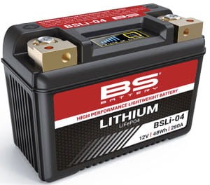 BS AKUMULATOR LITOWO-JONOWY ZE WSKAŹNIKIEM NAŁADOWANIA LIFEPO4 BSLI-04 (134X65X92) (280A,48WH,4AH) (YTZ10S,YT12B-4,YT14B-4,YT12B-BS,YTX14AH-BS,YT14B-BS) (10)