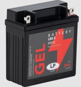 LANDPORT AKUMULATOR ŻELOWY GB5L-B (MG LB5-3) 12V 5AH 119X60X128MM BEZOBSŁUGOWY - ZALANY (12) - ZASTĘPUJE GB5LB L (MG LB5L-B;GB5-3;GB53 L)