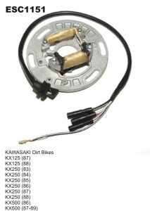 ELECTROSPORT UZWOJENIE ALTERNATORA (STATOR) KAWASAKI KX 125 '87-'88, 250 '83-'88, 500 '86-'88
