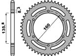 PBR ZĘBATKA TYLNA 3552 51 C45 GILERA 350 XRT 88-89 (ŁAŃC. 520) (JTR5.51) (MADE IN ITALY)
