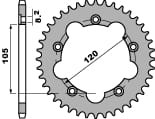PBR WYPRZEDAZ ZĘBATKA TYLNA 380 40 F (ŁAŃC. 415) (MADE IN ITALY)