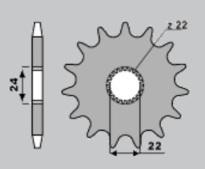 PBR PROMOCJA ZĘBATKA PRZEDNIA 406 14 18NC APRILIA 125 (88-93) (ŁAŃC. 520) (MADE IN ITALY)