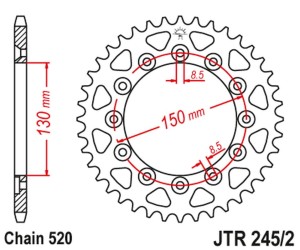 JT ZĘBATKA TYLNA 270 47 YAMAHA WR 250R '08-'20 (27047JT) (ŁAŃC. 520)