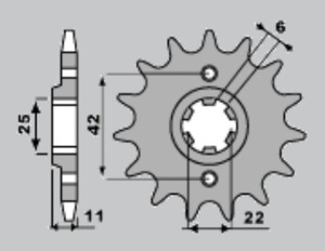 PBR WYPRZEDAZ ZĘBATKA PRZEDNIA 277 15 18NC HONDA FT 500 C 82-84 (ŁAŃC. 530) (MADE IN ITALY)