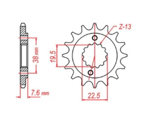 MTX PARTS ZĘBATKA PRZEDNIA 2116 14 SUZUKI LTR 450 '06-'12, LTZ 400 '03-'13, RMX 450 '10-'13 (JTF1401.14) (ŁAŃC. 520)
