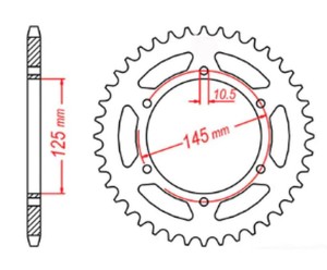 MTX PARTS ZĘBATKA TYLNA 866 46 YAMAHA XTZ 750 89-98 (3LD) (JTR855.46) (ŁAŃC. 520)