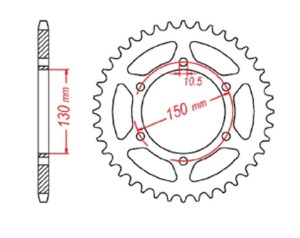 MTX PARTS ZĘBATKA TYLNA 236 46 HONDA NX 650 '95-'01, YAMAHA XJ 6 '09-'15 (JTR305.46)* (ŁAŃC. 520) - PATRZ RÓWNIEŻ 430946 (JTR245/3.46)