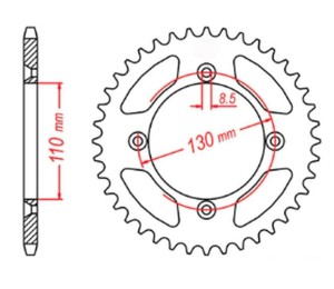 MTX PARTS ZĘBATKA TYLNA 4306 50 HONDA CR 80/85 '85-'07 (JTR215.50) (ŁAŃC. 420)