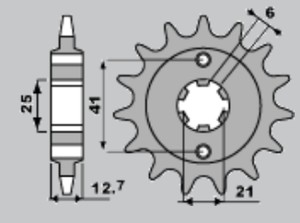 PBR ZĘBATKA PRZEDNIA 288 17 18NC HONDA CB 550F/K 75-80 (ŁAŃC. 530) (MADE IN ITALY)