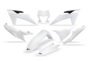 UFO KOMPLET PLASTIKÓW KTM EXC 150 / 250 / 300 TBI '24-'25, EXC-F 250 / 350 / 450 / 500 '24-'25 KOLOR BIAŁY