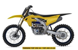 UFO KOMPLET PLASTIKÓW (FULL KIT) Z OSŁONAMI TELESKOPÓW (AMORTYZATORÓW) YAMAHA YZF 250 '24-'26, YZF 450 '23-'25 KOLOR ZŁOTY - WYPRZEDAŻ