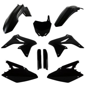 POLISPORT KOMPLET PLASTIKÓW (FULL KIT) SUZUKI RMZ 250 '10-'18 W ZESTAWIE TABLICA PRZEDNIA (8659300003) I OSŁONY AMORTYZARORÓW (8398300002) KOLOR CZARNY