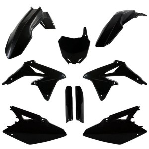 POLISPORT KOMPLET PLASTIKÓW (FULL KIT) SUZUKI RMZ 450 '08-'17 W ZESTAWIE TABLICA PRZEDNIA (8659300003) I OSŁONY AMORTYZARORÓW (8398300002) KOLOR CZARNY