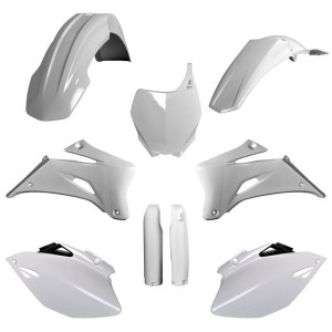 POLISPORT KOMPLET PLASTIKÓW (FULL KIT) YAMAHA YZ 250F '08-'09; YZ 450F '08-'09 W ZESTAWIE TABLICA PRZEDNIA (8658100001) I OSŁONY AMORTYZARORÓW (8351400001) KOLOR BIAŁY