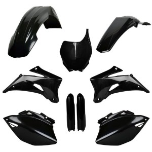 POLISPORT KOMPLET PLASTIKÓW (FULL KIT) YAMAHA YZ 250F '08-'09; YZ 450F '08-'09 W ZESTAWIE TABLICA PRZEDNIA (8658100004) I OSŁONY AMORTYZARORÓW (8351400002) KOLOR CZARNY