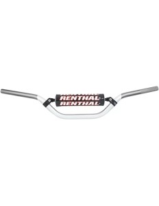 RENTHAL KIEROWNICA 7/8 CALA (22MM) MX MINI HANDLEBAR SILVER/GREY KAWASAKI KX 65 02-16 PADDED KOLOR SREBRNY/SZARY Z GĄBKA