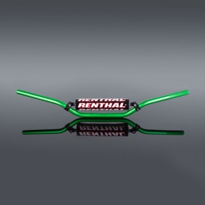 RENTHAL KIEROWNICA 7/8 CALA (22MM) MX HANDLEBAR GREEN RC PADDED KOLOR ZIELONY Z GĄBKĄ