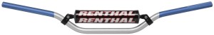 RENTHAL KIEROWNICA 7/8 CALA (22MM) MX HANDLEBAR SILVER/BLUE RC PADDED KOLOR SREBRNY/NIEBIESKI Z GĄBKĄ