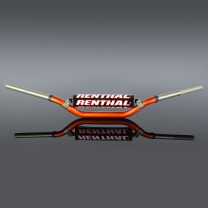 RENTHAL KIEROWNICA 1,1/8 CALA (28,6MM) MX TWINWALL 996 HANDLEBAR ORANGE VILLOPOTO / STEWART PADDED KOLOR POMARAŃCZOWY Z GĄBKĄ