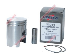 VERTEX TŁOK PIAGGIO,SFERA,ZIP,QUARZ,FREE 40,60 MM (+0,60) ( PIERŚCIENIE 52715004060 X 2 SZT. )