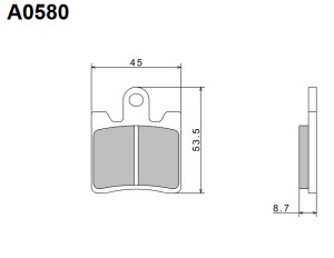 NISSIN KLOCKI HAMULCOWE KH283 PREMIUM SEMI-METALLIC (SPIEK METALICZNY) (ECE R90) (MADE IN JAPAN) (2P-265NS)