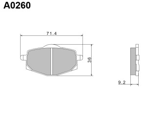 NISSIN KLOCKI HAMULCOWE KH101 PREMIUM SEMI-METALLIC (SPIEK METALICZNY) (ECE R90) (MADE IN JAPAN) (2P-229NS)