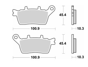 SBS KLOCKI HAMULCOWE KH STREET PERFORMANCE (EXCEL) SINTER KOLOR ZŁOTY YAMAHA MXT NIKEN / NIKEN GT '18-'24, TRACER 9 GT '23-'24 (OEM: BD5-25806-00-00)