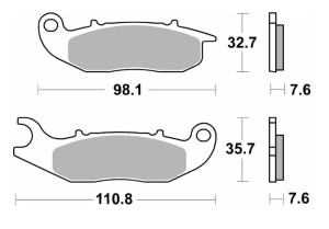 SBS KLOCKI HAMULCOWE NOWOŚĆ KH465 STREET STANDART CERAMIC KOLOR CZARNY AJP PR3/PR4/PR5 '13-,DERBI TERRA/CITY CROSS 125 '08-'16, HONDA CRF 250L/M/R '13-, PIAGGIO LIBERTY/MEDLEY 125/150 '16-, RIJEJU 125 MARATHON PRO '11-, GAS GAS EC 250/300 '12-'16 PRZ