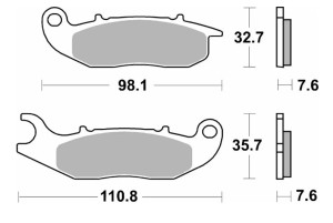 SBS KLOCKI HAMULCOWE NOWOŚĆ KH465 OFF-ROAD SINTER KOLOR ZŁOTY AJP PR3/PR4/PR5 '13-,DERBI TERRA/CITY CROSS 125 '08-'16, HONDA CRF 250L/M/R '13-, PIAGGIO LIBERTY/MEDLEY 125/150 '16-, RIJEJU 125 MARATHON PRO '11-, GAS GAS EC 250/300 '12-'16 PRZÓD