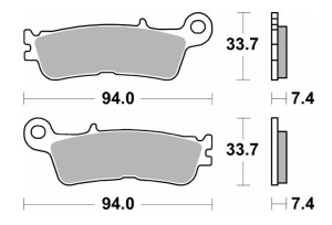 SBS KLOCKI HAMULCOWE NOWOŚĆ KH755 OFF-ROAD RACING SINTER KOLOR ZŁOTY FANTIC XX 125, XEF/XXF 250/450, XEX 250 '22-, YAMAHA YZ 250 '22-, WR/YZ 250F/450F '21-, YZ 450FX '21-